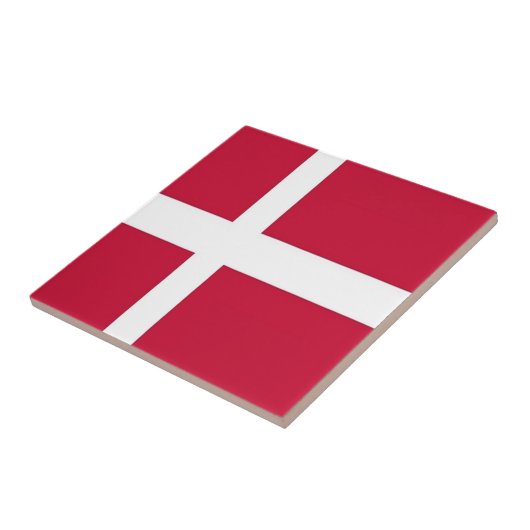 zDK001 DANISH FLAG, Dänemark, Fliese (Seite)