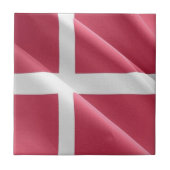 zDK002 DANISH waving FLAG Dänemark, Fliese (Vorderseite)