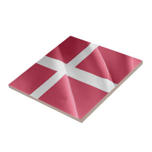 zDK002 DANISH waving FLAG Dänemark, Fliese