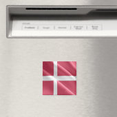 zDK002 DANISH waving FLAG Dänemark , Kühlschrank Magnet (In Situ (Geschirrspüler))