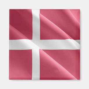 zDK002 DANISH waving FLAG Dänemark , Kühlschrank Magnet