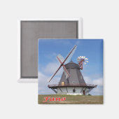 zDK008 FANO LIGHTHOUSE Frisian Islands, Kühlschran Magnet (Vorderseite/Rückseite)
