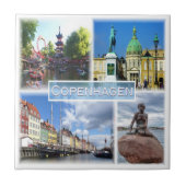 zDK013 COPENHAGEN Tivoli Garden Amalienborg County Fliese (Vorderseite)