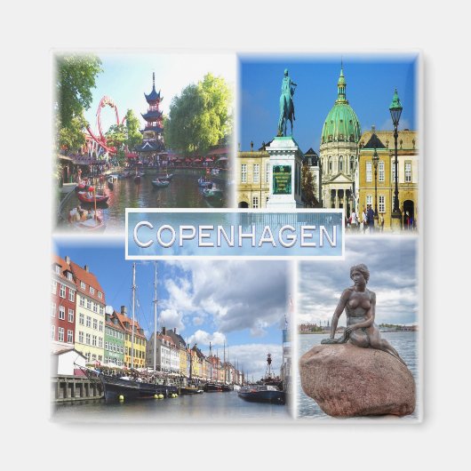 zDK013 COPENHAGEN Tivoli Garden Amalienborg County Magnet (Vorne)