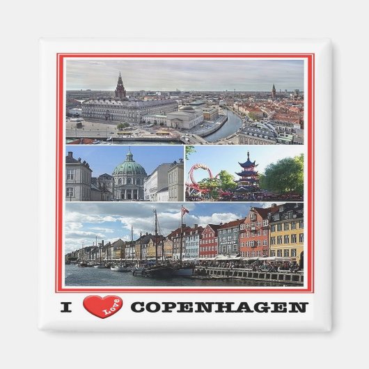 zDK014 KOPENHAGEN KOPENHAGEN I Liebe, Kühlschrankm Magnet (Vorne)