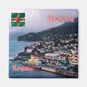 zDM004 ROSEAU, Panorama, Dominica, Amerika, Kühlsc Magnet (Vorne)