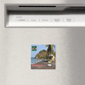 ZDM007 DOMINICA, Mero Beach, Amerika, Kühlschrank Magnet (In Situ (Geschirrspüler))