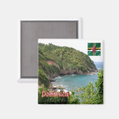zDM009 DOMINICA, Panorama, Amerika, Kühlschrank Magnet (Vorderseite/Rückseite)