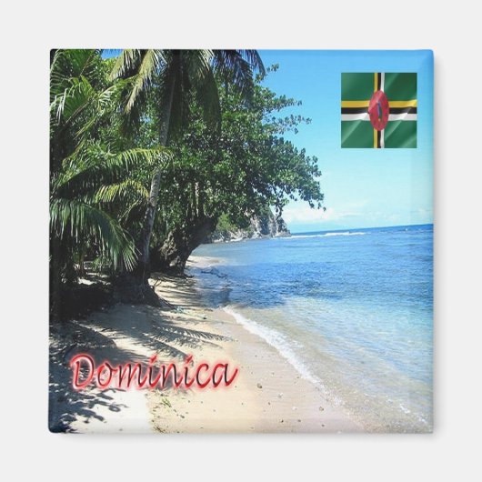 zDM010 DOMINICA, Calibishie, Panorama, Kühlschrank Magnet (Vorne)