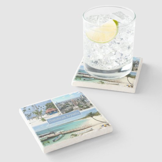 zDO005 DOMINIKANISCHE REPUBLIK, Mosaik, Steinuntersetzer (Seitenansicht)