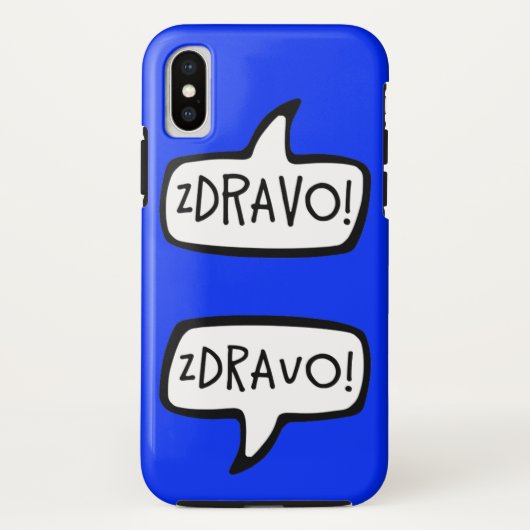 ZDRAVO! Serbisch-bosnische Grußwort-Blase Case-Mate iPhone Hülle (Rückseite)