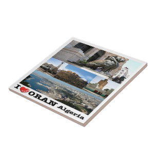 zDZ007 ORAN I Love, Mosaic Algeria, Africa, Fridge Fliese