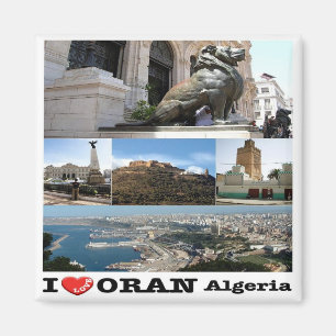zDZ007 ORAN I Love, Mosaic Algeria, Africa, Fridge Magnet