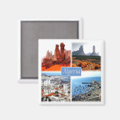 zDZ009 ALGERI-Mosaik, Algerien, Afrika, Kühlschran Magnet (Vorderseite/Rückseite)