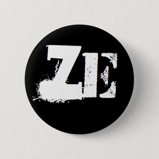 "Ze" ist mein Pronomen Button (Vorderseite)