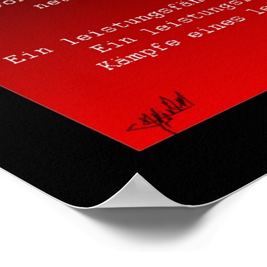 Ze Kaiser Poster (Ecke)