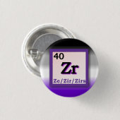 Ze Zir -Periodic Table Personal Gender Pronoun But Button (Vorne & Hinten)