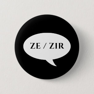 ZE ZIR PRONOUNS PATCH BUTTON