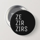 Ze Zir Zirs Pronoun Button (Vorne & Hinten)