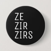 Ze Zir Zirs Pronoun Button (Vorderseite)