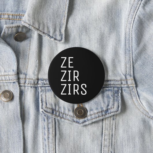 Ze Zir Zirs Pronoun Button (Beispiel)