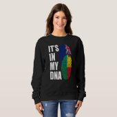 Zealander And Beninese Mix DNA Flag Heritage Sweatshirt (Vorne ganz)