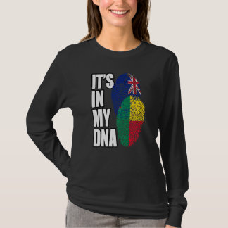 Zealander And Beninese Mix DNA Flag Heritage T-Shirt