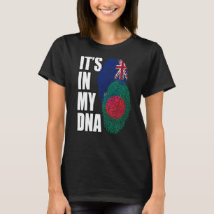Zealander und Bangladesch-Mischung-DNA-Flaggen T-Shirt