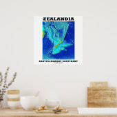 Zealandia Erdenneuster Kontinent Poster (Küche)