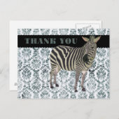 Zeb Vielen Dank Damask Postcard Postkarte (Vorne/Hinten)