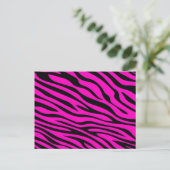 Zebbra Stripes Pink Postkarte (Stehend Vorderseite)