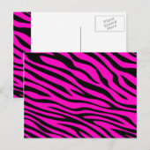 Zebbra Stripes Pink Postkarte (Vorne/Hinten)