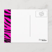 Zebbra Stripes Pink Postkarte (Rückseite)