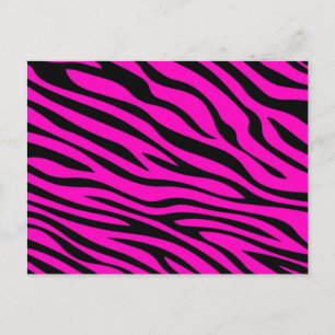Zebbra Stripes Pink Postkarte