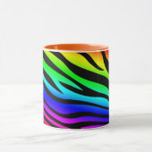 Zebbra Stripes Regenbogen Tasse (Zentrum)