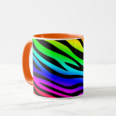 Zebbra Stripes Regenbogen Tasse (Vorderseite Links)