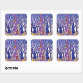 Zebedee Too 2012 Quadratischer Aufkleber (Blatt)