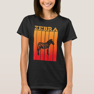 Zeberschattensilhouette bei Sonnenuntergang T-Shirt