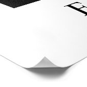 Zebra #1 Equus burchelli Poster (Ecke)