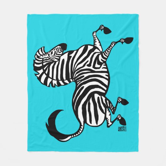 Zebra 1 Fleece Blanket (Vorderseite)