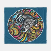 Zebra 1 fleecedecke (Vorderseite (Horizontal))