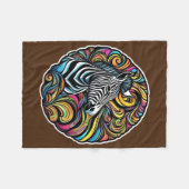 Zebra 1 fleecedecke (Vorderseite (Horizontal))