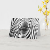 Zebra #1 Grußkarte Karte (Gelbe Blume)