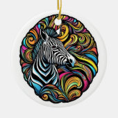 Zebra 1 keramik ornament (Vorne)