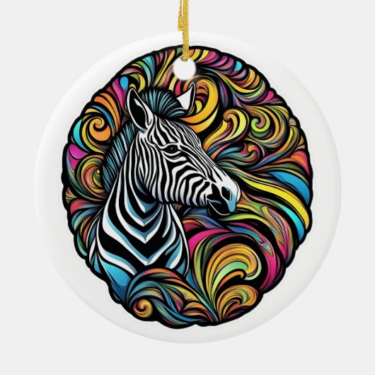 Zebra 1 keramik ornament (Hinten)