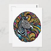 Zebra 1 postkarte (Vorne/Hinten)