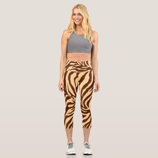 Zebra 2 capri leggings (Vorderseite)