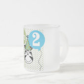 Zebra 2. Geburtstag T - Shirt und Geschenke Mattglastasse (VorderseiteRechts)