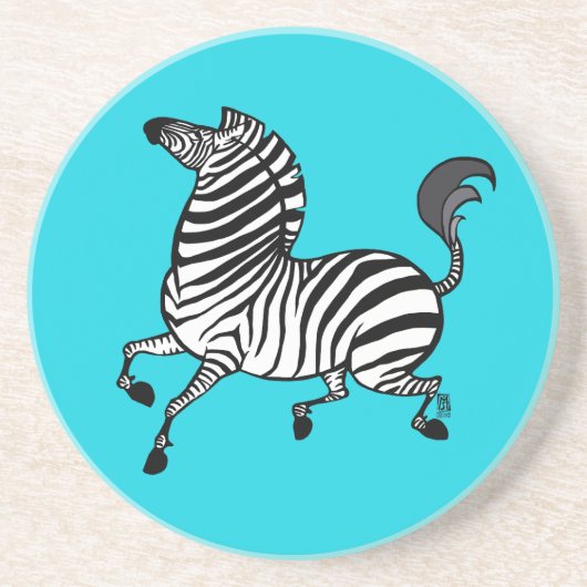 Zebra 3 Sandstone Untersetzer (Vorne)