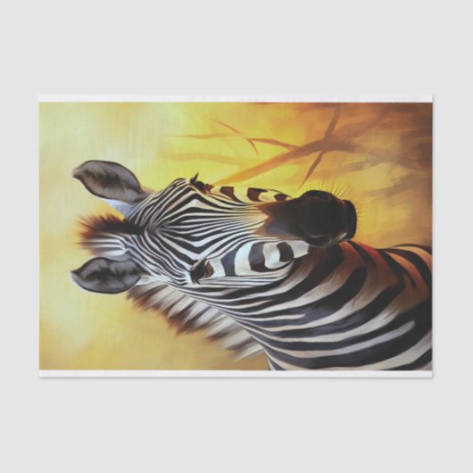 Zebra 4 Decoupage Paper Seidenpapier (Vorderseite)